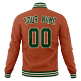 Custom Texas-Orange & Green Solid Color Varsity Jacket JA01240607TY547