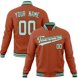 Custom Texas-Orange & Gray Solid Color Varsity Jacket