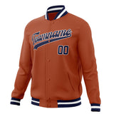 Custom Texas-Orange & Navy Solid Color Varsity Jacket JA01240607TY552