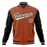 Custom Texas-Orange & Black Solid Color Varsity Jacket JA01240607TY557