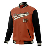 Custom Texas-Orange & Black Solid Color Varsity Jacket JA01240607TY557