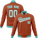 Custom Texas-Orange & White Solid Color Varsity Jacket JA01240607TY558