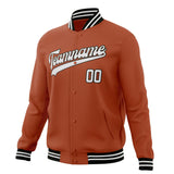 Custom Texas-Orange & White Solid Color Varsity Jacket JA01240607TY560