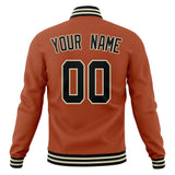 Custom Texas-Orange & Black Solid Color Varsity Jacket JA01240607TY565