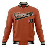 Custom Texas-Orange & Black Solid Color Varsity Jacket JA01240607TY565