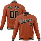 Custom Texas-Orange & Black Solid Color Varsity Jacket JA01240607TY565