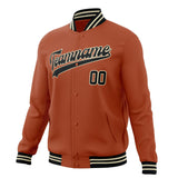 Custom Texas-Orange & Black Solid Color Varsity Jacket JA01240607TY565