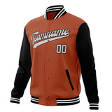 Custom Texas-Orange & Black Solid Color Varsity Jacket JA01240607TY567