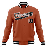 Custom Texas-Orange & Black Solid Color Varsity Jacket JA01240607TY568