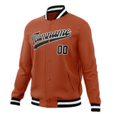 Custom Texas-Orange & Black Solid Color Varsity Jacket JA01240607TY568