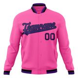 Custom Pink & Purple Solid Color Varsity Jacket JA01240607WX419