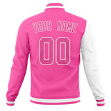 Custom Pink & White Gradient Varsity Jacket JA01240607WX420