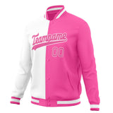 Custom Pink & White Gradient Varsity Jacket JA01240607WX420