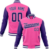 Custom Pink & Purple Solid Color Varsity Jacket JA01240607WX421