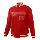 Custom Red & Cream Solid Color Varsity Jacket JA01240607WX480