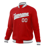 Custom Red & Gray Solid Color Varsity Jacket JA01240607WX481