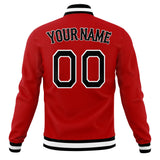 Custom Red & Black Solid Color Varsity Jacket JA01240607WX482