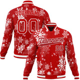 Custom Red & White Christmas 3D Varsity Jacket JA01240607WX483