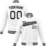 Custom White & Black Solid Color Varsity Jacket JA01240607WX591