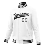 Custom White & Black Solid Color Varsity Jacket JA01240607WX591