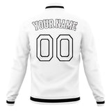 Custom White & Black Solid Color Varsity Jacket JA01240607WX592