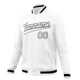 Custom White & Black Solid Color Varsity Jacket JA01240607WX592