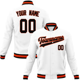 Custom White & White Solid Color Varsity Jacket