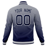 Custom Gray & Navy Gradient Varsity Jacket JA01240607WY212