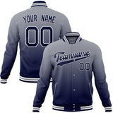 Custom Gray & Navy Gradient Varsity Jacket JA01240607WY212