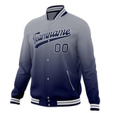 Custom Gray & Navy Gradient Varsity Jacket JA01240607WY212