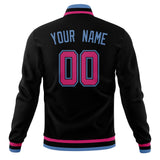 Custom Black & Light-Blue Solid Color Varsity Jacket JA01240607XY003