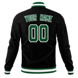 Custom Black & Kelly-Green Solid Color Varsity Jacket JA01240607XY017