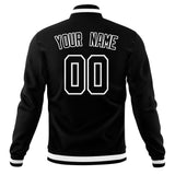 Custom Black & White Solid Color Varsity Jacket JA01240607XY028