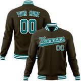 Custom Brown & Teal Solid Color Varsity Jacket JA01240607YX088