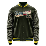 Custom Olive Cream Vintage Usa Flag Varsity Letterman Jacket JA02240617LH323