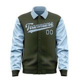 Custom Olive Light Blue Jacket