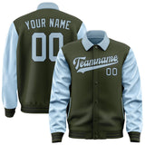 Custom Olive Light Blue Jacket