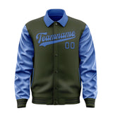 Custom Olive Sky Blue Jacket