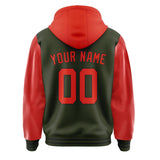 Custom Olive Orange Red Jacket