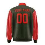 Custom Olive Orange Red Jacket