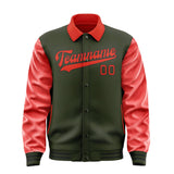 Custom Olive Orange Red Jacket