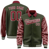 Custom Olive Crimson Red Jacket