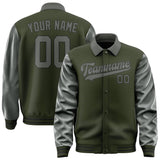 Custom Olive Dark Grey Jacket