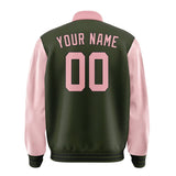 Custom Olive Light Pink Jacket