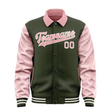 Custom Olive Light Pink Jacket