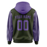 Custom Olive Light Purple Jacket