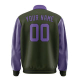 Custom Olive Light Purple Jacket