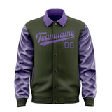 Custom Olive Light Purple Jacket