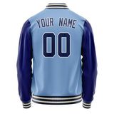 Custom Light-Blue Royal Solid Color Varsity Letterman Jacket JA02240617JC236