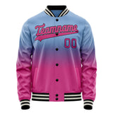 Custom Light-Blue Pink Gradient Varsity Letterman Jacket JA02240617JC241